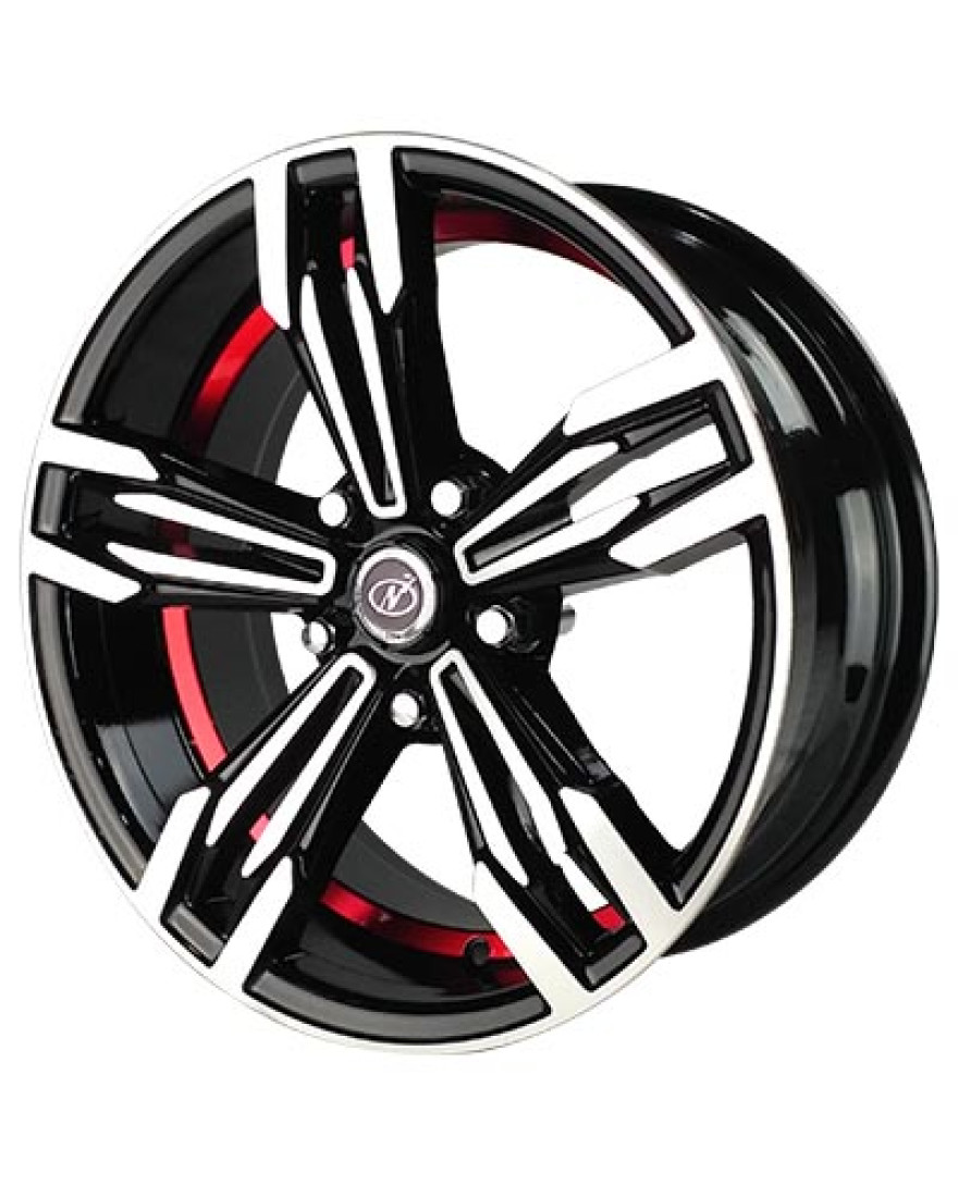 Transformer in Black Machined Undercut Red finish. The Size of alloy wheel is 16x7 inch and the PCD is 8x100/108